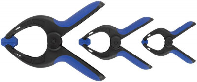 Набор быстрозажимных струбцин нейлоновых 75х40мм 100х50мм 150х80мм MOS 59317М