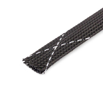 Оплетка кабельная из полиэстера XP-32 черн./бел. (уп.50м) Fortisflex 102341