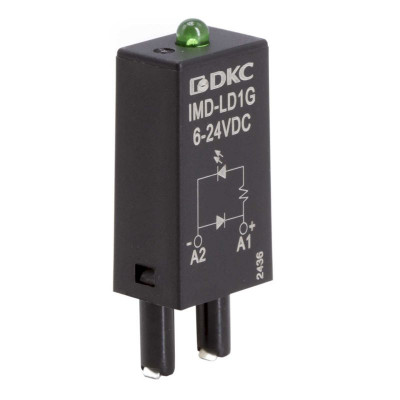Модуль индикации и защиты LED зел.+диод (A1+) 6-24В DC DKC IMD-LD1G