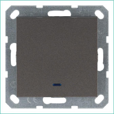 Выключатель 1-кл. 10А IP20 с подсветкой механизм мокко Jasmart G3011NZ