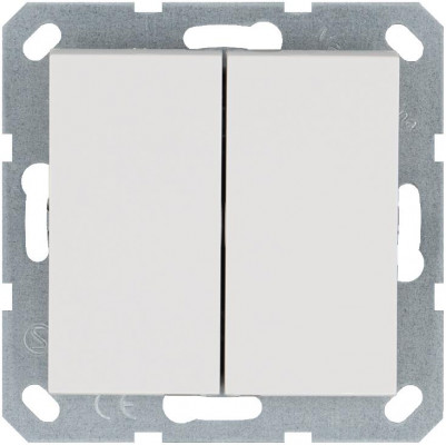 Выключатель 2-кл. 10А IP20 механизм бел. глянцевый Jasmart G3023W