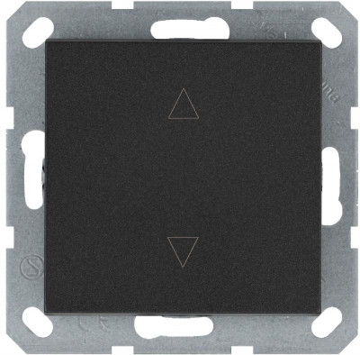 Выключатель для жалюзи 1-кл. 10А IP20 механизм антрацит Jasmart G3018B