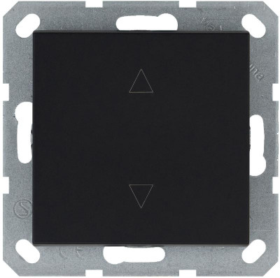 Выключатель для жалюзи 1-кл. 10А IP20 механизм черн. матовый soft touch Jasmart G3018PB