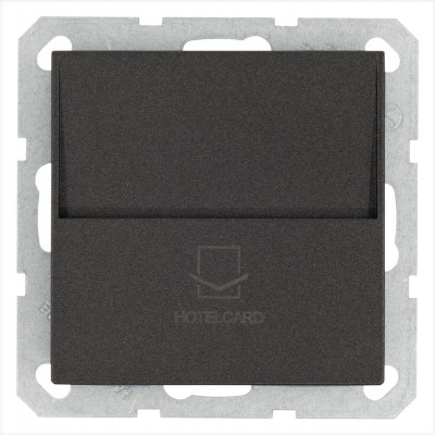 Выключатель карточный 10А IP20 отельный механизм антрацит Jasmart G6209B