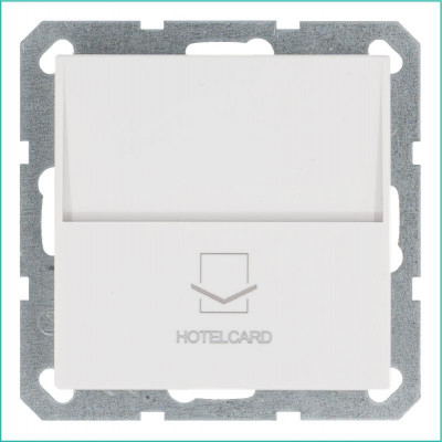 Выключатель карточный 10А IP20 отельный механизм бел. глянцевый Jasmart G6209W