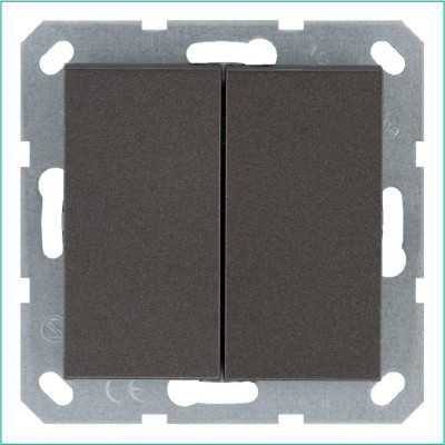 Переключатель проходной 2-кл. 10А IP20 механизм мокко Jasmart G3022Z