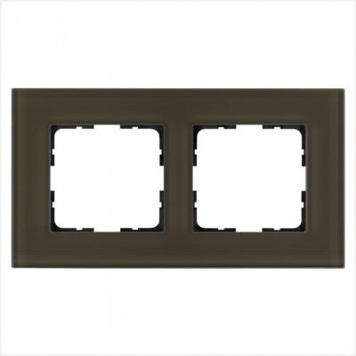 Рамка 2-м G-Glass стекло каперсовый Jasmart G1002GT