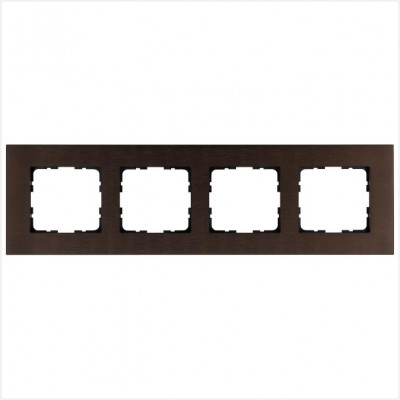Рамка 4-м G-Metal метал. алюм. корич. Brown Jasmart G1004AZ