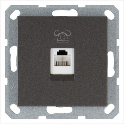 Розетка телефонная 1-м RJ11 механизм мокко JasmartG6101Z