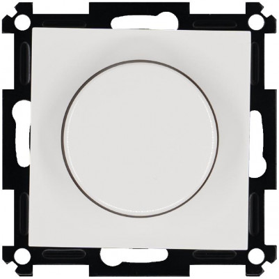 Светорегулятор поворотно-нажимной универс. (диммер) 3-500Вт LED 3-250Вт HV - 500Вт механизм бел. Jasmart G4012W-500RV