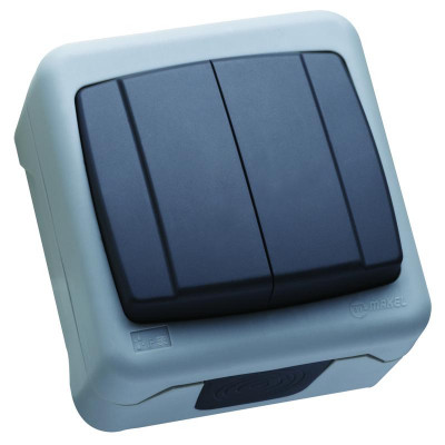 Выключатель 2-кл. IP44 Makel 37064003