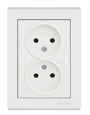 Розетка 2-м Manolya без заземл. бел. Makel 41001017