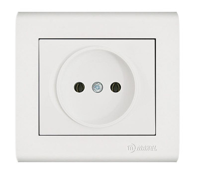 Розетка Manolya без заземл. бел. Makel 41001022