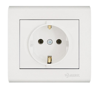 Розетка Manolya с заземл. бел. Makel 41001028