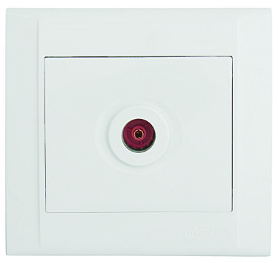 Розетка телевизионная проходная Defne бел. Makel 42001007