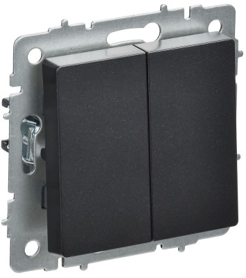 Выключатель перекрестный 2-кл. СП BRITE ВС10-2-3-БрЧ 10А механизм черн. IEK BR-V23-0-10-K02