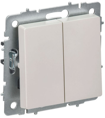 Выключатель перекрестный 2-кл. СП BRITE ВС10-2-3-БрЖ 10А механизм жемчуж. IEK BR-V23-0-10-K36