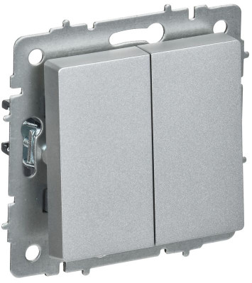 Выключатель перекрестный 2-кл. СП BRITE ВС10-2-3-БрА 10А механизм алюм. IEK BR-V23-0-10-K47