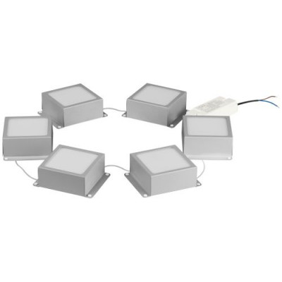 Светильник светодиодный SPO-646-3-4K-S6 36Вт 4000К 100х100 грильято домино компл. 6 кубиков+драйвер металлик (уп.6шт) Эра Б0062991
