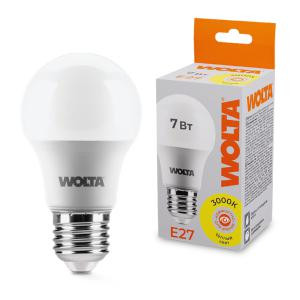 Лампа светодиодная 7Вт 3000К E27 WOLTA 25Y55BL7E27