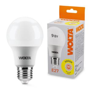 Лампа светодиодная 9Вт 3000К E27 WOLTA 25Y60BL9E27
