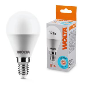 Лампа светодиодная 12Вт 6500К E14 WOLTA 25W45GL12E14