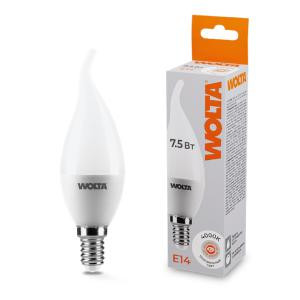 Лампа светодиодная 7.5Вт 4000К E14 WOLTA 25SCD7.5E14