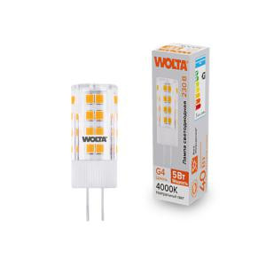 Лампа светодиодная 5Вт 4000К G4 WOLTA WSTD-JC-220V5W4KG4-C