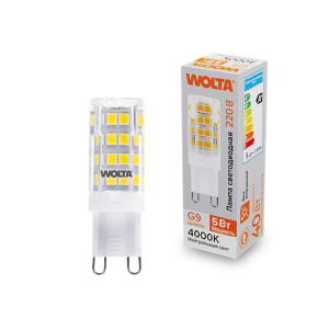 Лампа светодиодная 5Вт 4000К G9 WOLTA WSTD-JCD-5W4KG9-C