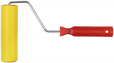 Валик прижимной для обоев 150мм резиновый желт. КУРС 02977