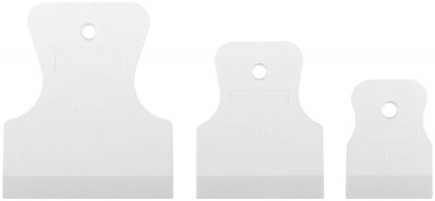 Набор шпателей резиновых 40; 60; 80мм бел. КУРС 06853