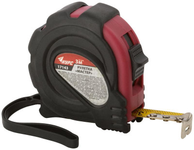 Рулетка Мастер 3мх16мм прорезиненный корпус КУРС 17143
