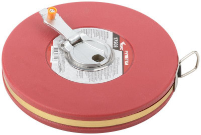 Рулетка 30м фибергласовая лента корпус пластик. красн. КУРС 17508