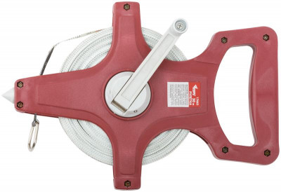 Рулетка землемерная 30м фибергласовая лента открытый корпус красн. КУРС 17663