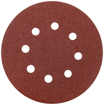 Круг шлифовальный с отверст. (липучка) 125мм Р 60 алюм./оксидный (уп.5шт) КУРС 39783