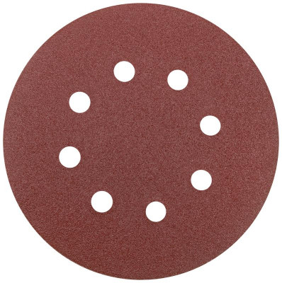 Круг шлифовальный с отверст. (липучка) 125мм Р 100 алюм./оксидный (уп.5шт) КУРС 39785