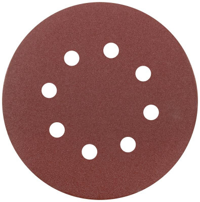 Круг шлифовальный с отверст. (липучка) 125мм Р 120 алюм./оксидный (уп.5шт) КУРС 39786