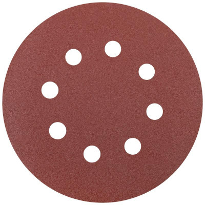 Круг шлифовальный с отверст. (липучка) 125мм Р 150 алюм./оксидный (уп.5шт) КУРС 39787