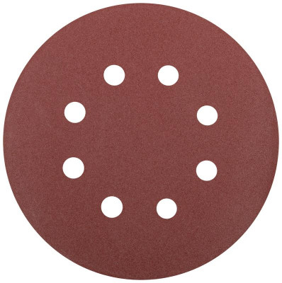 Круг шлифовальный с отверст. (липучка) 125мм Р 180 алюм./оксидный (уп.5шт) КУРС 39788