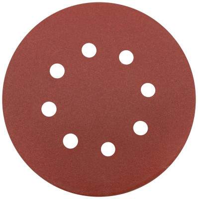 Круг шлифовальный с отверст. (липучка) 125мм Р 240 алюм./оксидный (уп.5шт) КУРС 39789