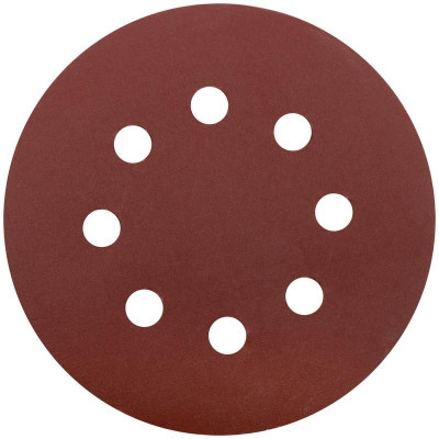 Круг шлифовальный с отверст. (липучка) 125мм Р 320 алюм./оксидный (уп.5шт) КУРС 39790