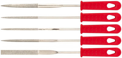 Надфиль алмазный 3х160/50мм узкий 5шт КУРС 42158