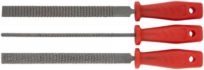 Набор рашпилей 200мм пластик. ручка (3 предмета) КУРС 42755