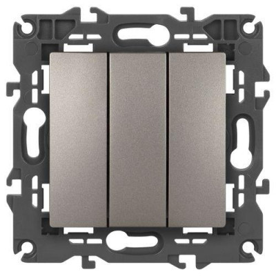 Выключатель 3-кл. Elegance 14-1107-16 250В 10АХ титан Эра Б0065799
