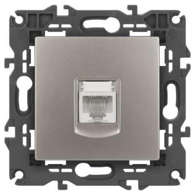 Розетка компьютерная Elegance 14-3107-16 RJ45 титан Эра Б0065764