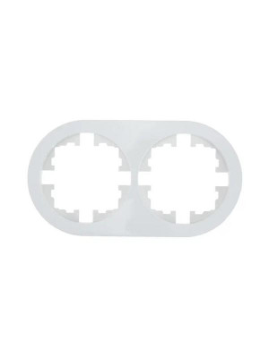 Рамка 2-м OSEN горизонт. круглая бел. LEZARD 744-0200-147