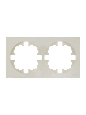 Рамка 2-м OSEN горизонт. квадрат сл. кость LEZARD 743-9000-147