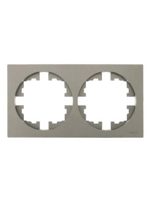 Рамка 2-м OSEN горизонт. квадрат титан LEZARD 743-3700-147