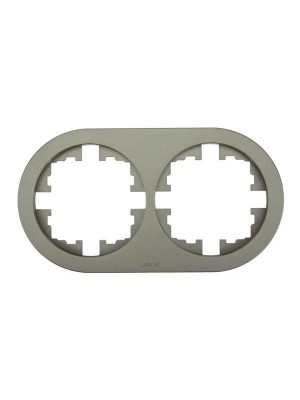 Рамка 2-м OSEN горизонт. круглая титан LEZARD 744-3700-147