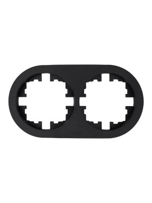 Рамка 2-м OSEN горизонт. круглая черн. бархат LEZARD 744-4200-147